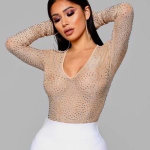 Beautiful Rhinestone Bodysuit